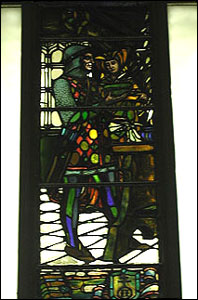 Stained glass: knight