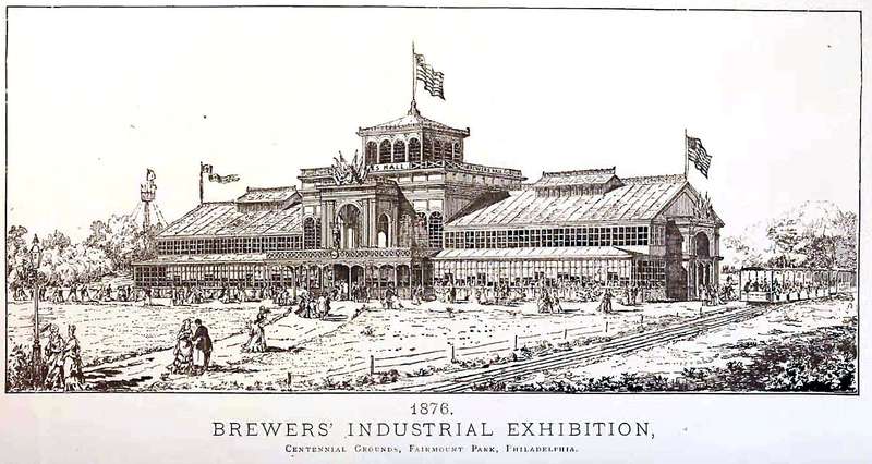 Brewer's Industrial Exhibition: Centennial grounds, Fairmount Park, Phila.: essays on the malt liquor question; [Frontispiece] 
