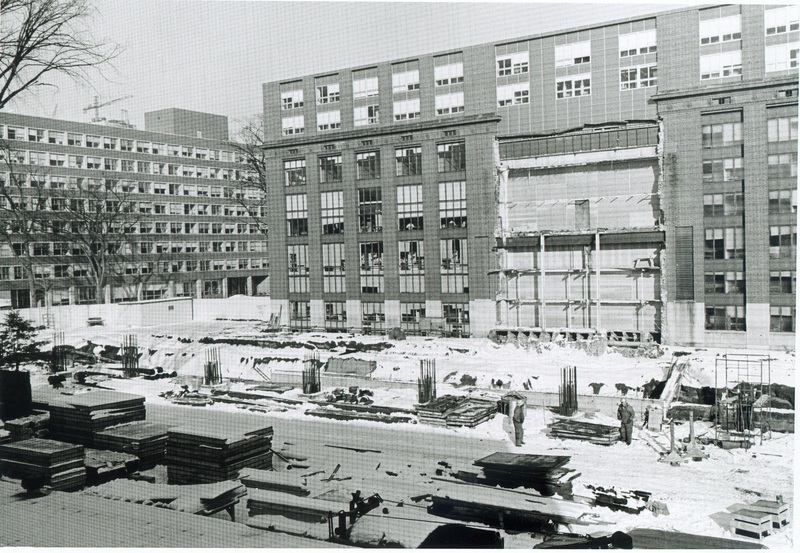 Construction of the South Building of Harlan Hatcher Graduate Library