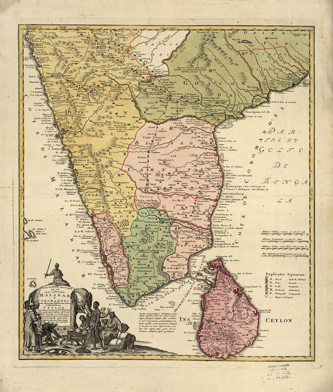 Peninsula Indiae citra Gangem hoc est orae celeberrimae Malabar et Coromandel: cum adjacente insula non minus celebratissima Ceylon