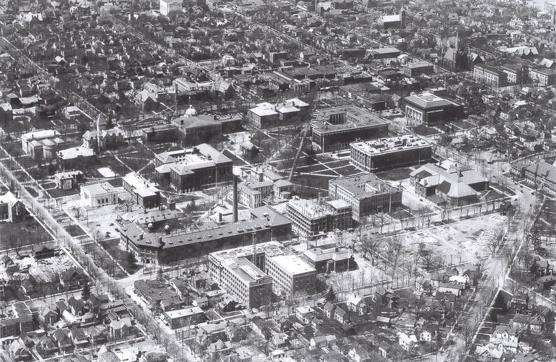 Aerial view of campus