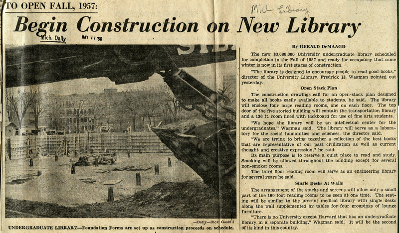 Undergraduate Library Construction Begins