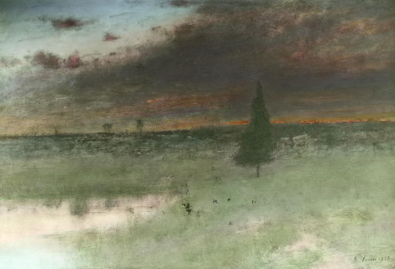 The Lonely Pine - Sunset, George Inness, 1893
