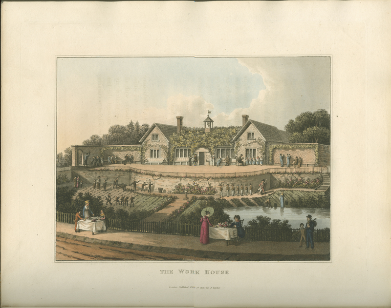 "The Work House" from Humphry Repton's 1816 Fragments on the Theory and Practice of Landscape Gardening...