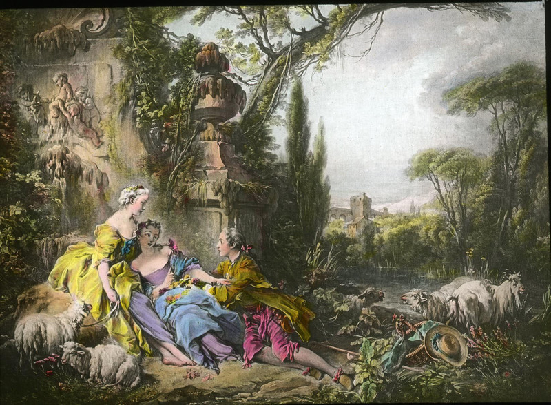 Three Women in Garden, Francois Boucher, date unknown