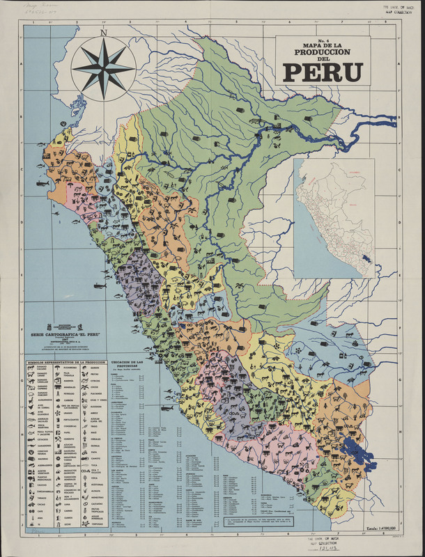 Mapa de la produccion del Peru Ediciones Complementarias Escolares