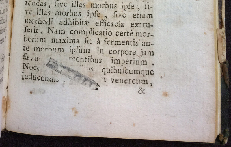 Detail of page 277 of vol. 2 from Anne-Charles Lorry (1726-1783). <em>De praecipuis morborum mutationibus et conversionibus, tentamen medicum, authore A.C. Lorry D. M. P. ; editionem post authoris fata curante J. N. Halle D. M. P. </em>2 vols in 1. (Naples: J. P. Merande, 1788).