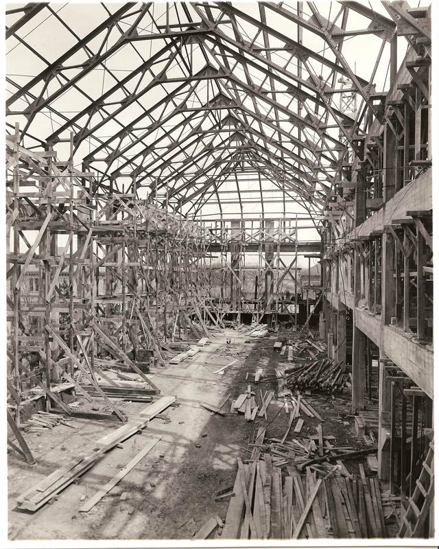 General Library, Main Reading Room under Construction, 1918
