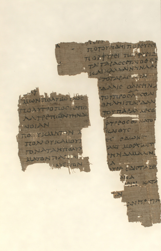 Fragments of a lexicon dealing with Homeric words in πολυ-, πορ-,  and probably ποσ-.  (P. Mich. Inv. 5451)