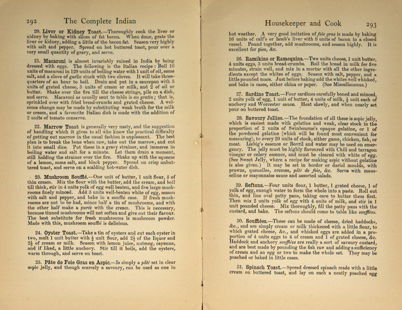 The complete Indian housekeeper & cook; giving duties of mistress and servants, the general management of the house and practical recipes for cooking in all its branches