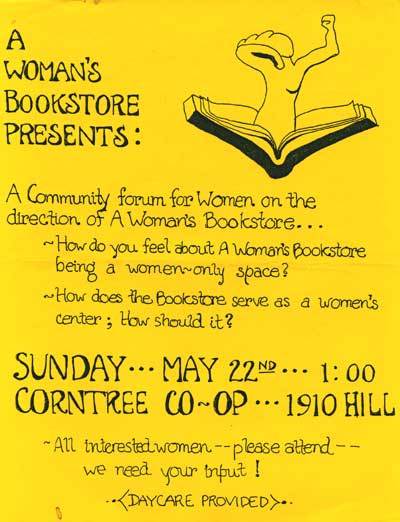 Woman's Bookstore Flyer