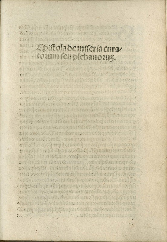 <em>Epistola de miseria curatorum seu plebanorum</em> / <em>Lavacrum conscientiae</em>