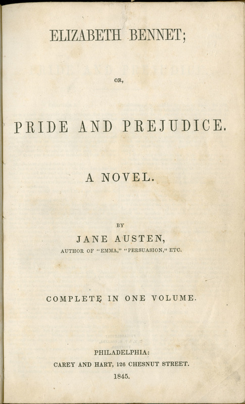 Elizabeth Bennet; or, Pride and prejudice : a novel