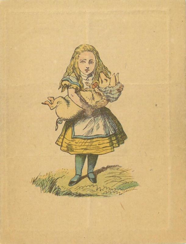 [The Wonderland Postage-Stamp Case] [Alice with pig]