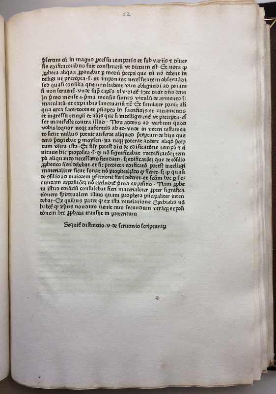 Folio 32r from Paulus de Sancta Maria (ca. 1351-1435). Scrutinium scripturarum [Strassburg: Johann Mentelin, ca. 1474]