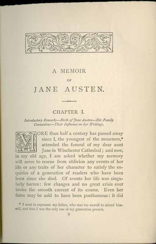 A memoir of Jane Austen