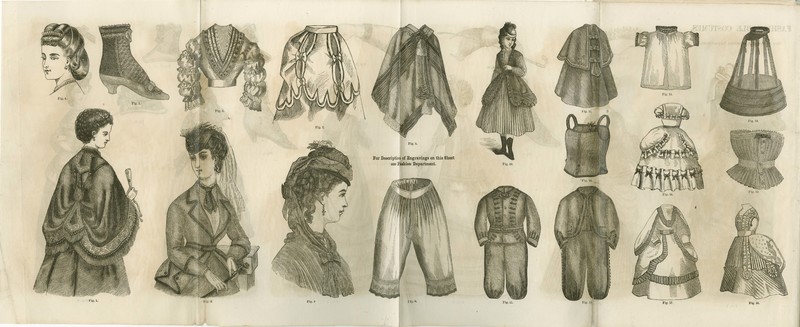 Fashionable Costumes - Extension Sheet (verso of fold-out print)