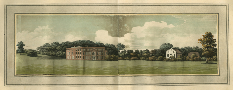 "Before" illustration of Wembly Estate from Humphry Repton's 1794 Sketches and Hints on Landscape Gardening...