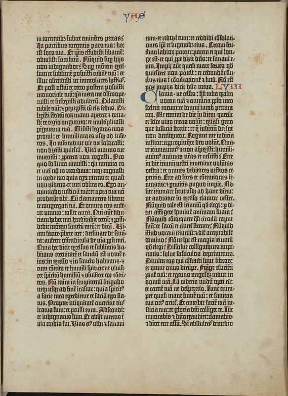 Biblia Latina [42 lines] (fragment, 1 leaf)