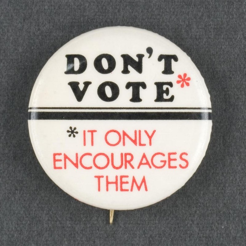 Don't Vote* - *It Only Encourages Them
