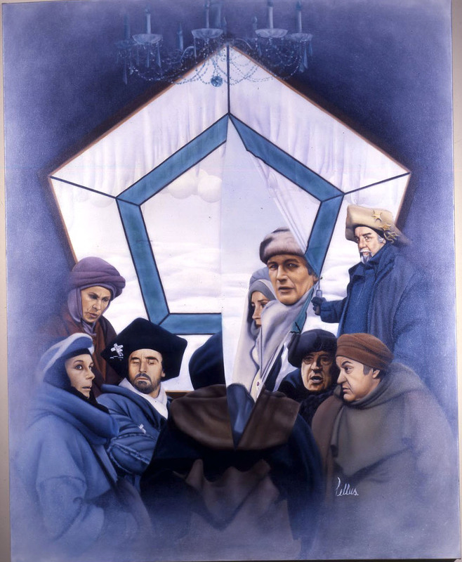 Oil Painting of characters from Quintet, 1979.