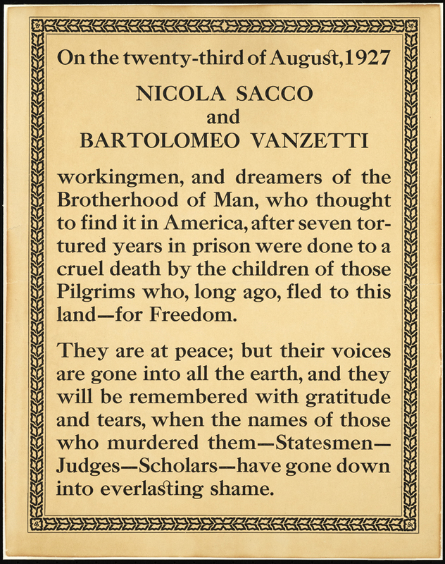 On the twenty-third of August, 1927