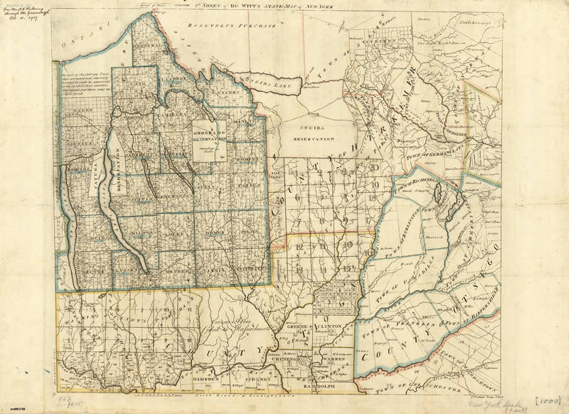 1st Sheet of De Witt's State Map