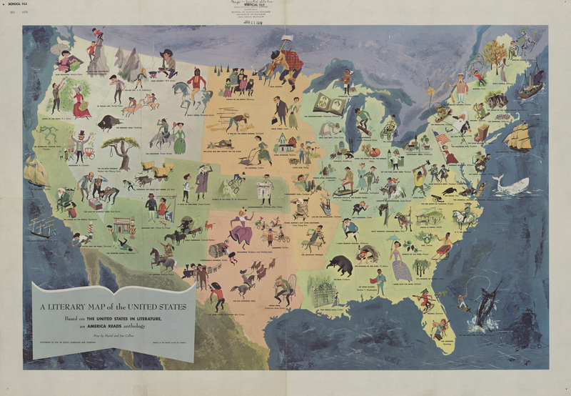 A Literary Map of the United States: Based on "The United States in Literature," an "America Reads" Anthology
