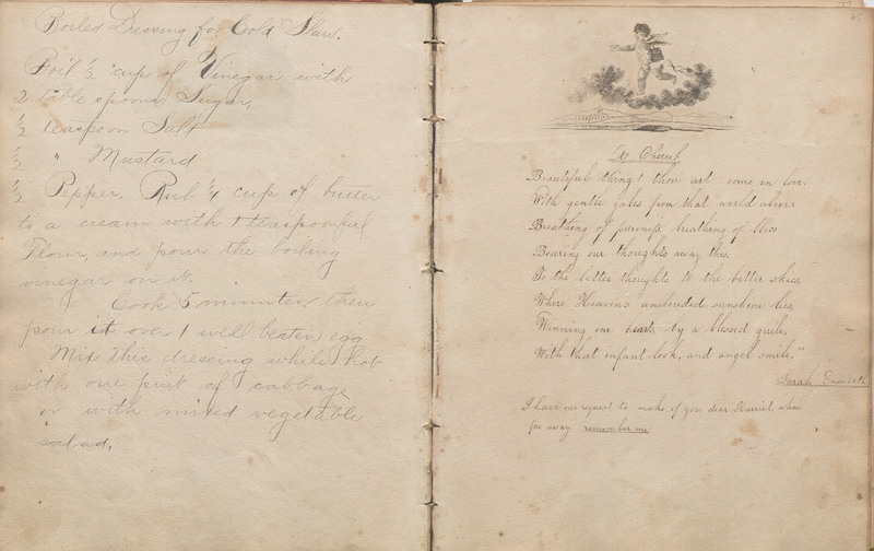 Pages 64-65 of Harriet Lester Autograph Album and Recipe Book