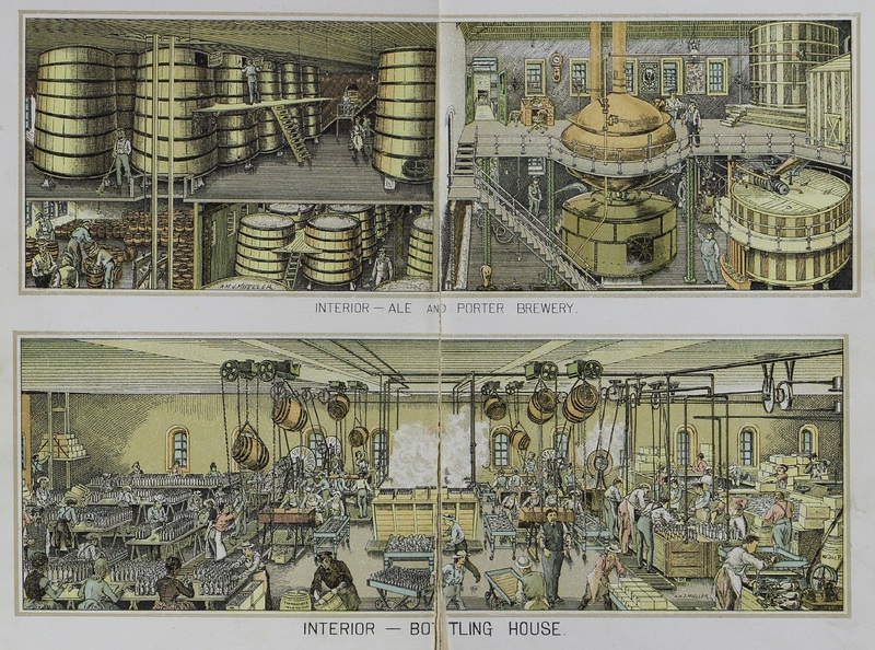 The Bergner & Engel Brewing Co., Philadelphia. ("Interior -- Ale and Porter Brewery," "Interior -- Bottling House")