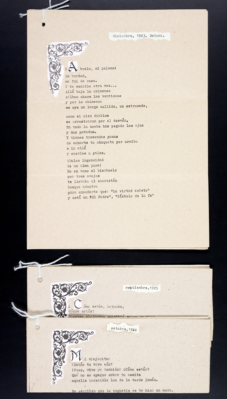 Tres cartas de Serguei Esenin (Three letters by Serguei Esenin); Letters