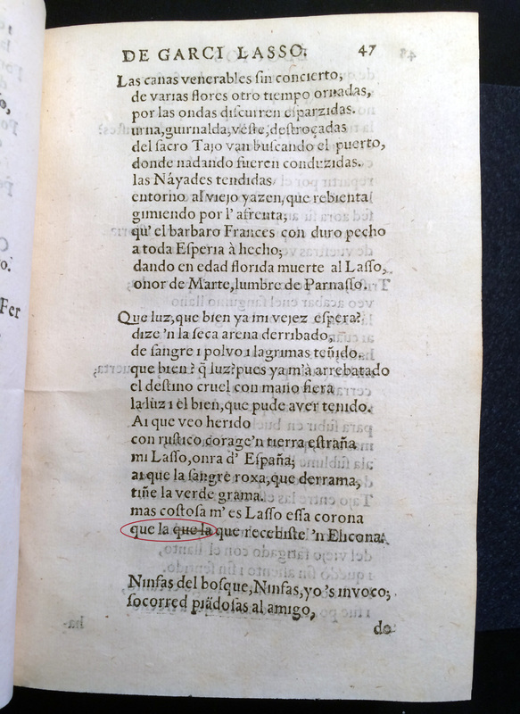 Page 47 from Obras de Garcilasso de la Vega con anotaciones de Fernando de Herrera (Sevilla: Alonso de la Barrera, 1580)