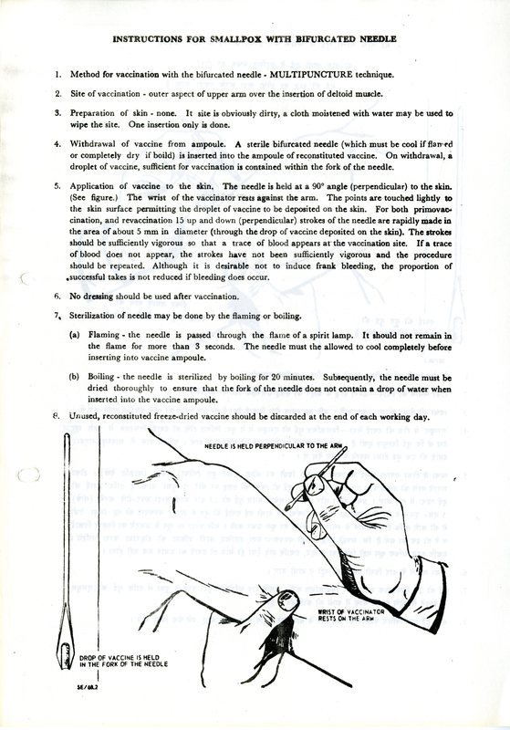 Vaccination Procedure using a bifurcated needle -- English version