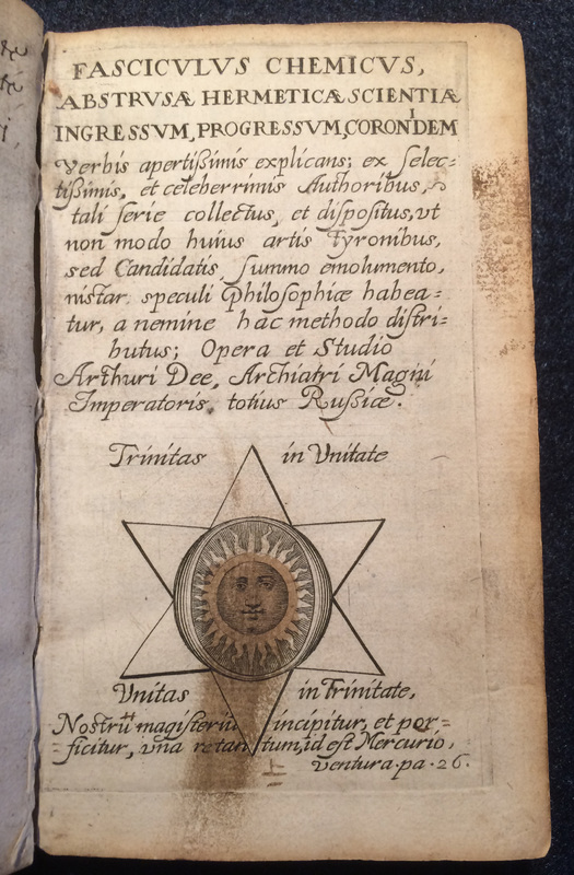 <p>Title-page of Arthur Dee, <em>Fasciculus chemicus, abstrusae hermetica scientiae</em> ([Paris]: 1631)</p>