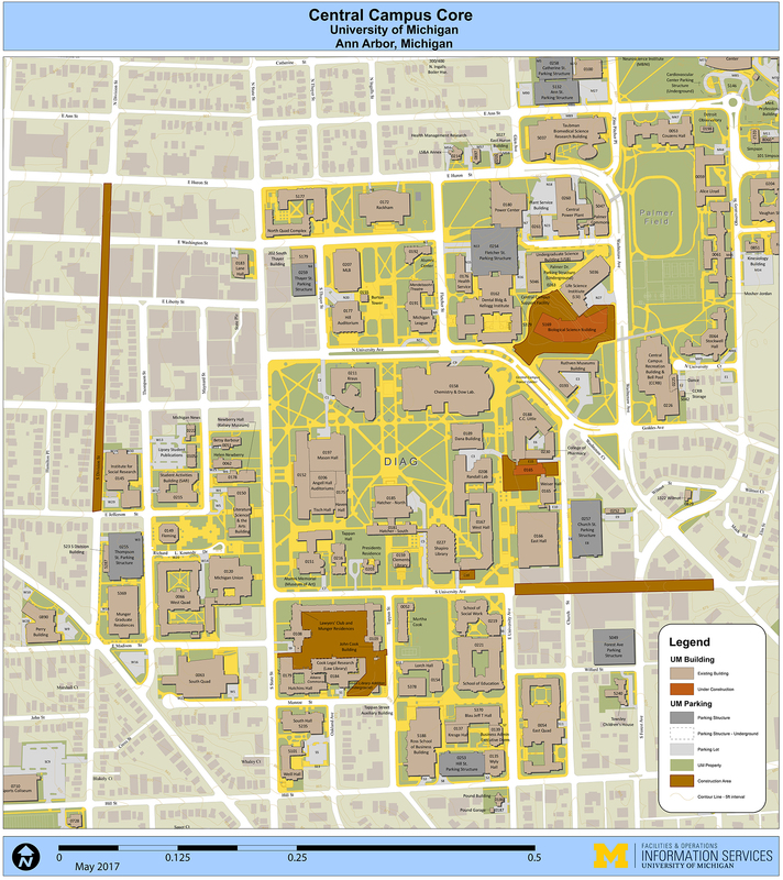 Central Campus Core, University of Michigan, Ann Arbor, Michigan