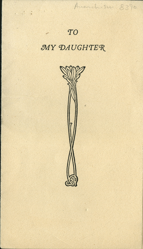 To My Daughter/Sacco 