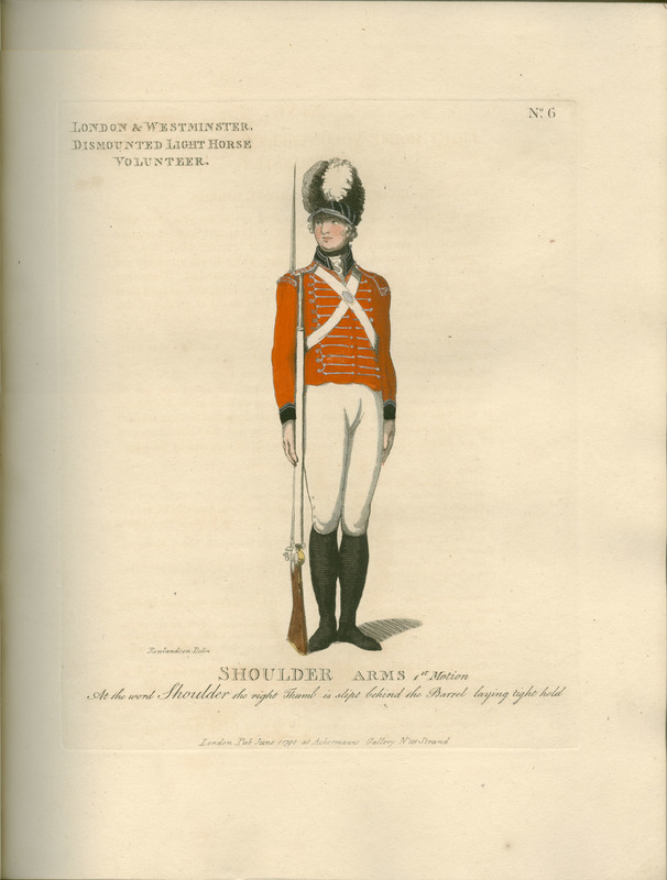 Loyal volunteers of London and environs, infantry and cavalry, in their respective uniforms. : Representing the whole of the manual, platoon, and funeral exercise. In 87 plates
