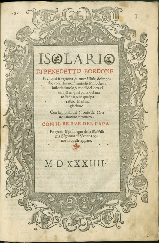 <p>Bordone, 1534 (Title Page)</p>