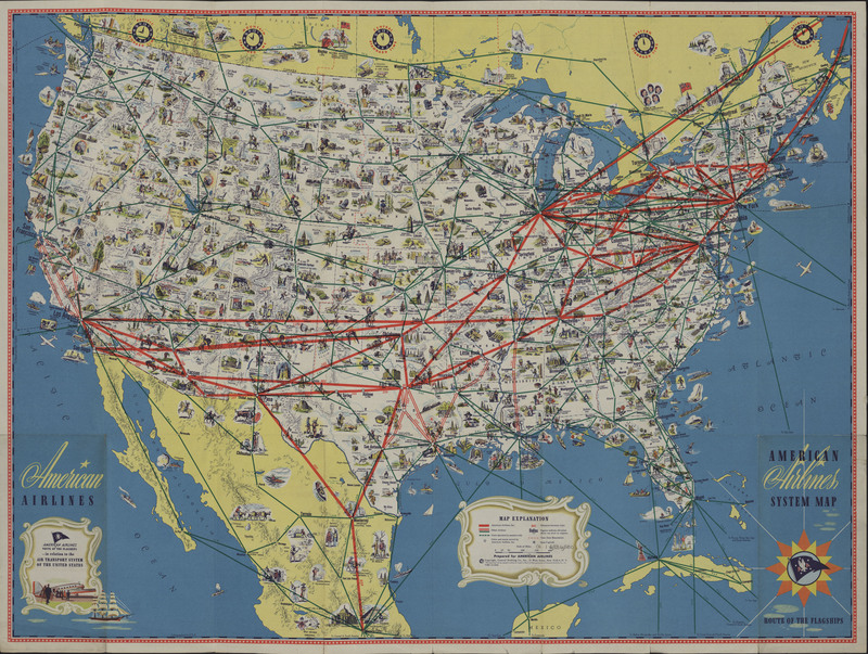 American Airlines System Map