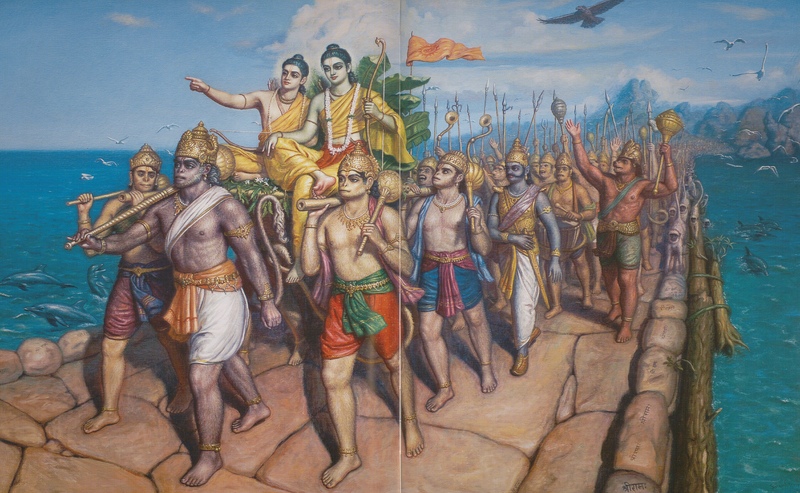 Hanuman's Army Crosses the Ocean to Lanka